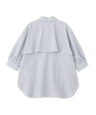 CRAFT STANDARD BOUTIQUE ストライプラグランタックシャツ Sax