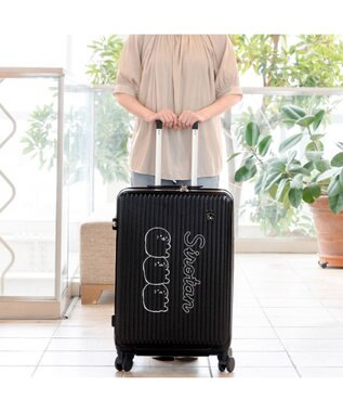 Mother garden しろたん スーツケース 《のっかり柄》 60L ブラック