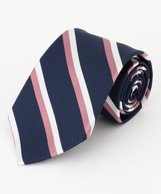 J.PRESS MEN 【FRESHERS COLLECTION】ダブルストライプネクタイ ピンク系1