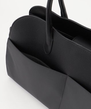 ICB 【A4サイズ収納可能】ナイロンボストントート チャコール系