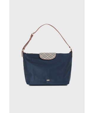 DAKS ナイロン×牛革 ハウスチェック ショルダーバッグ
