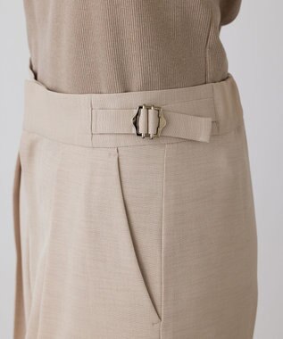 GRACE CONTINENTAL スラブストレッチタックパンツ ベージュ