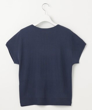 J.PRESS LADIES L 【洗える】レーヨンエリートストレッチ フレンチスリーブ ニット ブルーグレー系