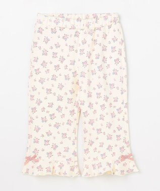 ANY KIDS 【洗濯機可能/接触冷感】ひんやり カットソーパンツ エクリュ（花柄）