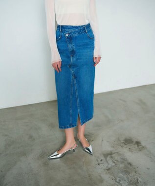 GRACE CONTINENTAL タイトデニムスカート インディゴ