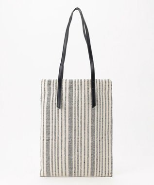 ICB スマートトートバッグ ベージュ系ストライプ