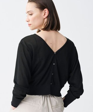 uncrave シアーニット 2WAYカーディガン ブラック