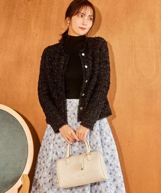TOCCA T-ECLAIR LEATHERBAG ボストンバッグ アイボリー系