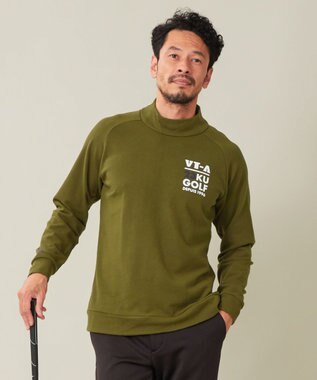 23区GOLF 【MEN】【吸湿発熱】グランサーモ裏毛　プルオーバー カーキ系