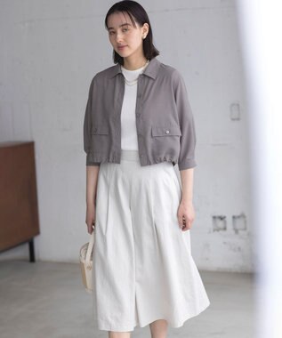 組曲 S リネンレーヨン スカート グレージュ系