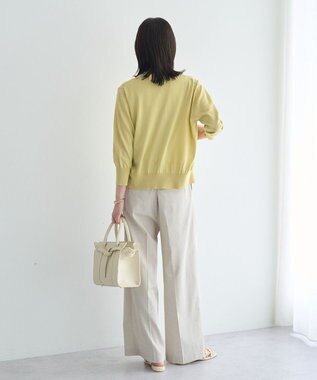 YECCA VECCA 【マシンウォッシャブル】カーディガン Yellow