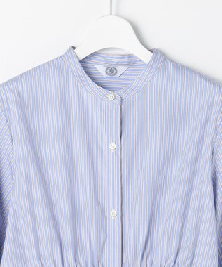 J.PRESS LADIES 【WEB限定】ストライプ シャーリング ブラウス 【WEB限定】サックスストライプ系