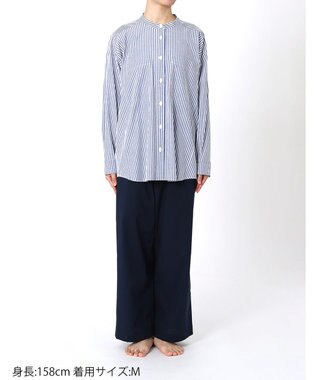 ワコール／睡眠科学 パジャマ 長袖 長ズボン 綿混(本体) ここちよく眠れる 寝返りしやすい レディース YDX509 睡眠科学／ワコール ブルー