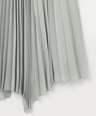 NAVE 【Nave　洗える】プリーツサテン スカート ライトグリーン系