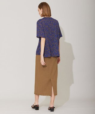 ICB コットンリネンキャンバス スカート キャメル系