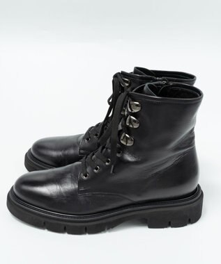 BONTRE 【LucaGrossi/ルカグロッシ】レースアップサイドジップショートブーツ ブラック