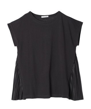 Green Parks 脇プリーツドッキングチュニック Charcoal Gray