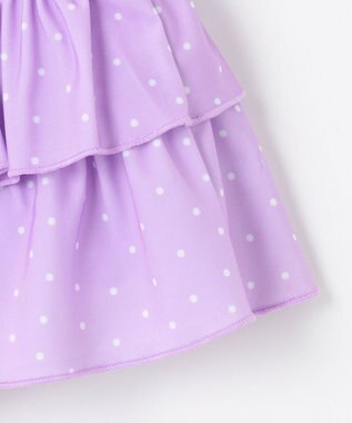 ANY KIDS 花柄×ドット柄 セパレート 水着 オフ花柄×ラベンダードット