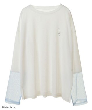 Green Parks Ｍｉｆｆｙ／袖配色シアーープルオーバー White