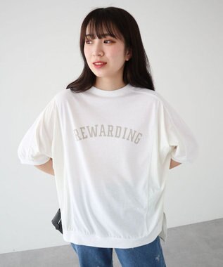 Green Parks ナイロンドッキングロゴチュニック Ecru