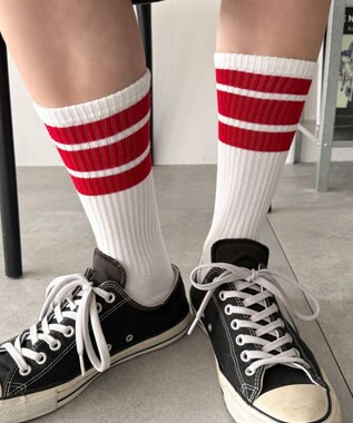 WEGO ラインソックス（R）　 レッド