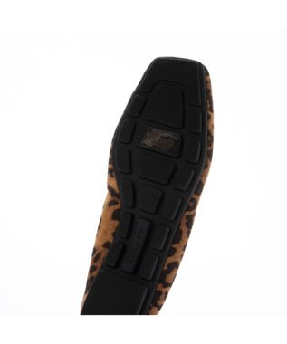 MODE ET JACOMO <carino>スクエアトゥ切り替えデザインフラットパンプス ベージュビー