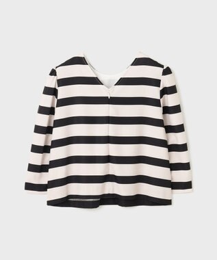 GRACE CONTINENTAL ボーダープリントトップ キナリ