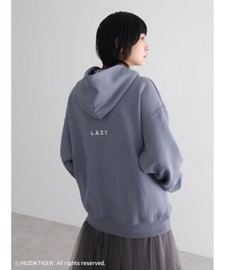 Green Parks ムジークタイガー／裏起毛刺しゅうフーディー Blue Gray