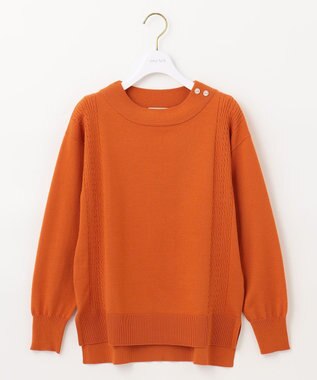 ANY SIS 【洗える】サイドケーブルカラー ニット マリーゴールド