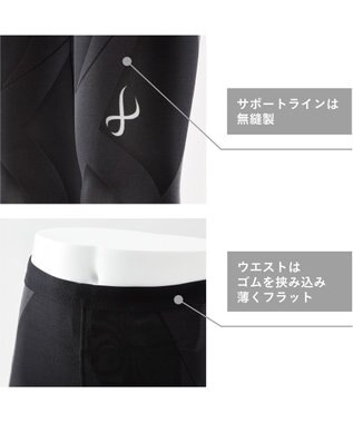 CW-X 【MEN】 スポーツタイツ 下半身フルサポート ジェネレーターモデル2.0 吸汗速乾 抗菌防臭 HZO699 /ワコール ブラック