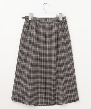 J.PRESS LADIES 【洗える】ガンクラブチェック スカート ブラウン系3