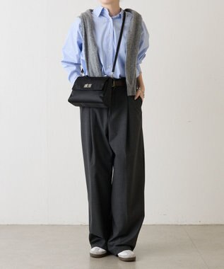 russet クラウズナイロンフラップミニトートバッグ(CE-1689) Black