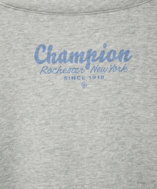 earth music&ecology Ｃｈａｍｐｉｏｎ×ｅｍａｅハーフジップハートスウェット Gray Mixture