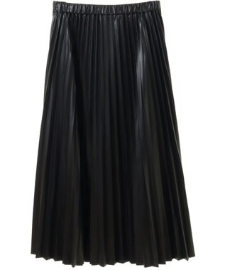 AMERICAN HOLIC フェイクレザープリーツスカート Black
