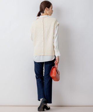 組曲 S 【WEB限定】バルキーニット ベスト アイボリー系