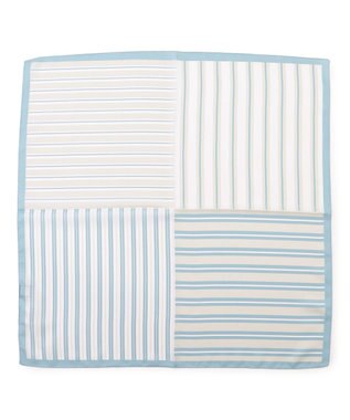 J.PRESS YORK STREET 【WOMEN】マルチストライプ スカーフ サックスブルー系1