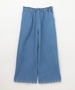 ANY KIDS デニム ガウチョ ブルー