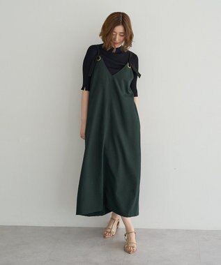 YECCA VECCA ベルトストラップサロペット Dark Green