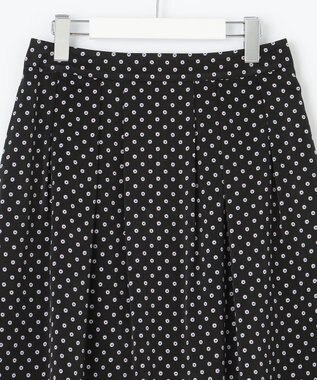 J.PRESS LADIES L 【洗える】ピーチサテン 幾何プリント スカート ネイビー系5