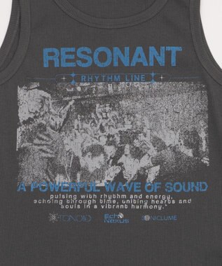 WEGO グラフィックリブタンクトップ スミクロ