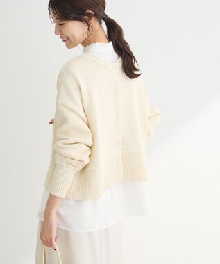 Green Parks ２ｗａｙ　スパンコールニットプルオーバー Ecru