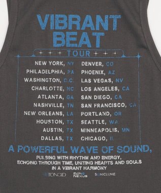 WEGO グラフィックリブタンクトップ スミクロ