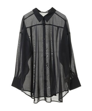 Green Parks シアーシャイニーシャツ Black