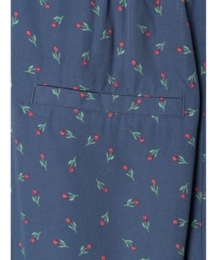 earth music&ecology 花柄ワイドパンツ Navy