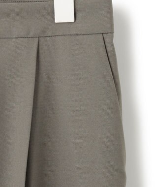 ICB 【新色追加・洗える】 ウールマットウース テーパードパンツ アッシュカーキ系