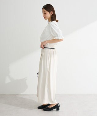 Green Parks タックショートスリーブブラウス Off White