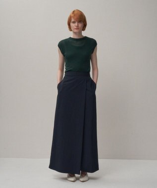 ATON SILK BLENDED CIRCULAR RIB | フィットレイヤードタンクトップ GREEN