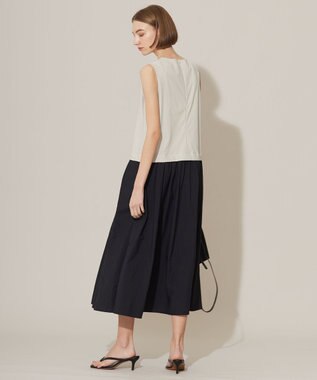 ICB L 【接触冷感・UVカット・洗える】アトラストリコット コンビドレス トープ×ブラック系