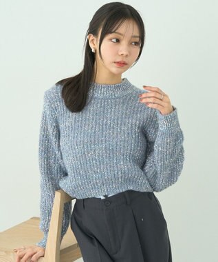 earth music&ecology ブラッシュヤーンニットプルオーバー