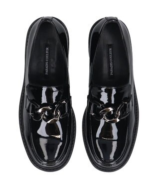 Bridget Birkin 【PARADIS COULEUR】メタルチェーンローファー ブラックエナメル